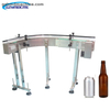 90 degree curved conveyer for water bottle